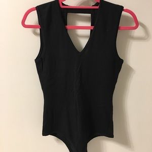Black bodysuit with deep V in back!